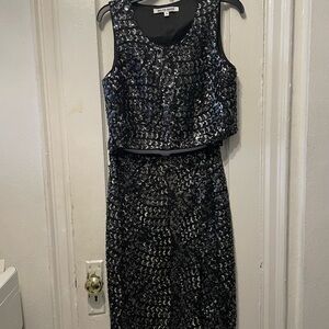 Walter Baker Black Sequin Midi Set